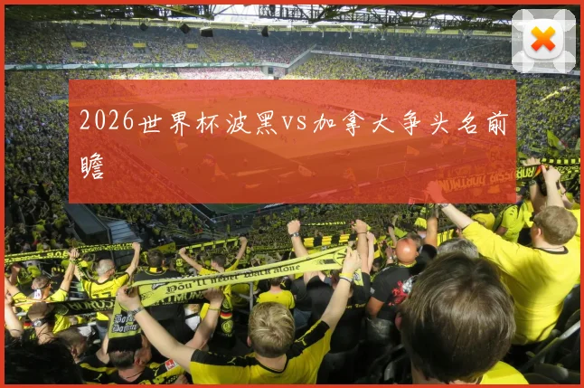 2026世界杯波黑vs加拿大争头名前瞻